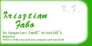 krisztian fabo business card